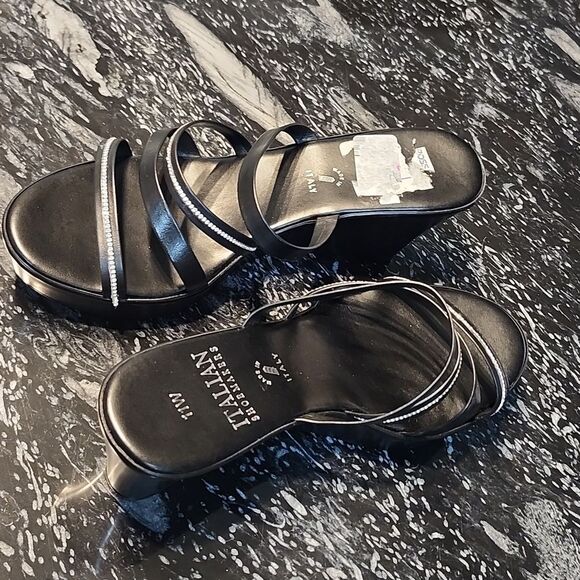 NEW CONTESSA ITALIAN LEATHER ITALIAN S OPEN-TOE DESIGN AND MULTIPLE STRAPS G1 - Picture 6 of 15